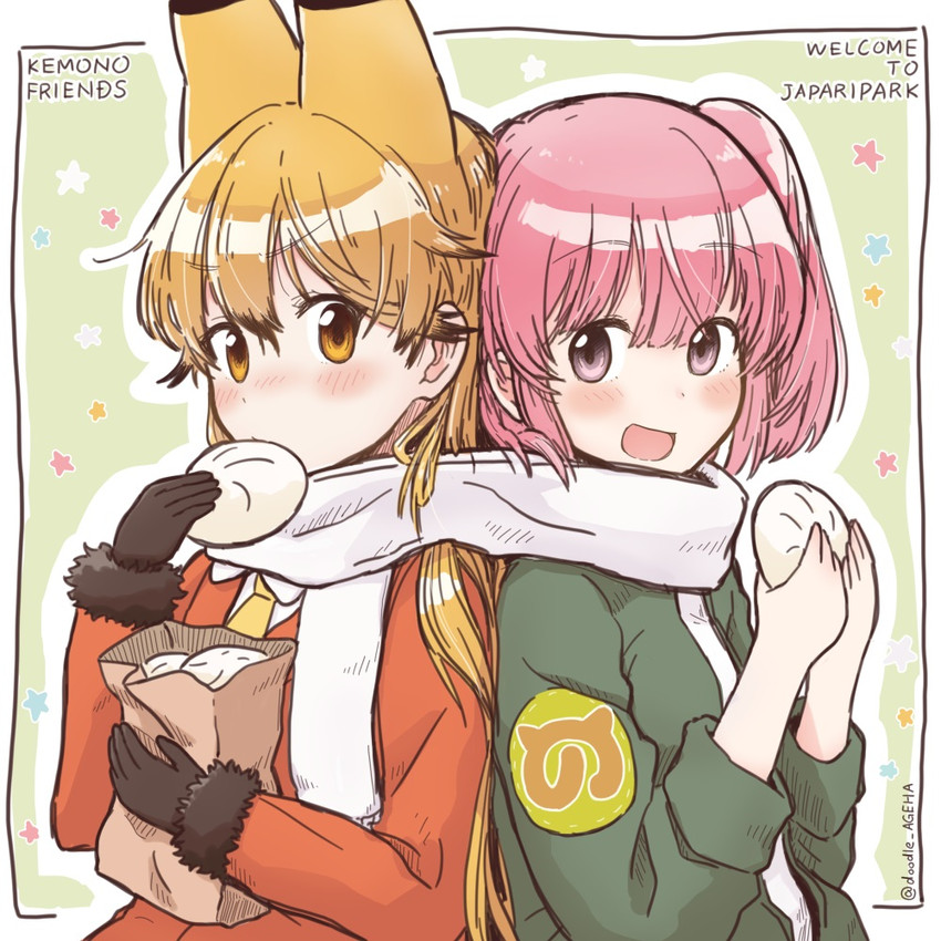ezo red fox and nana (kemono friends) drawn by da_(bobafett)