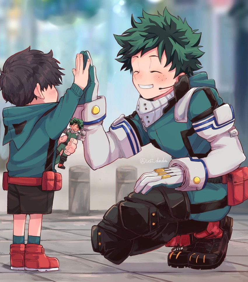 midoriya izuku (boku no hero academia) drawn by usshi_(usi_dada)