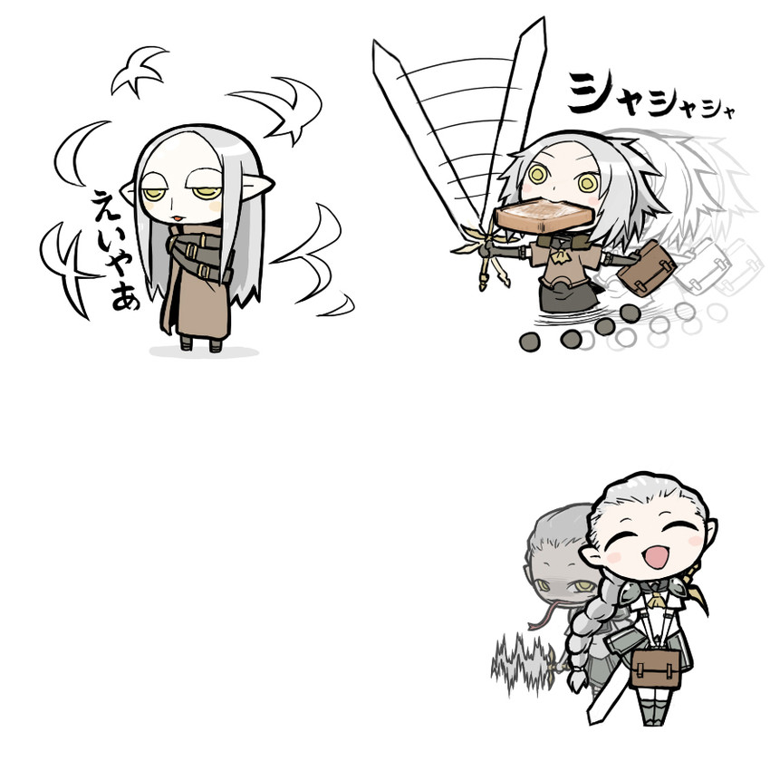 miria, irene, and ophelia (claymore) drawn by ume_(noraneko)