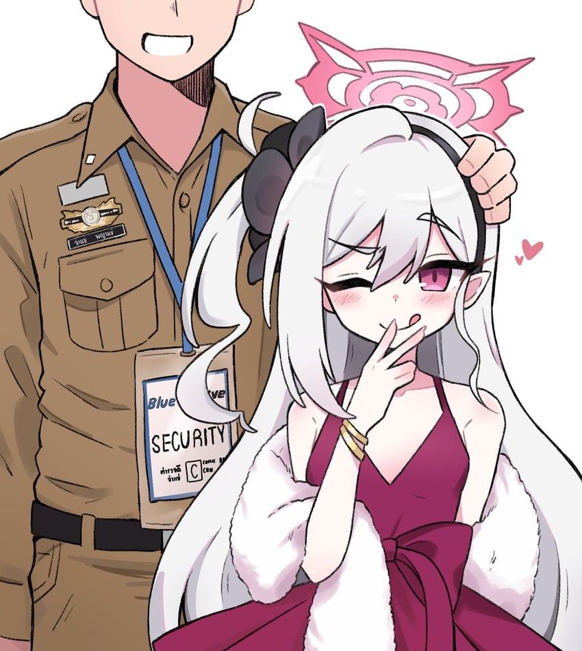 sensei, doodle sensei, and mutsuki (blue archive) drawn by koonowen