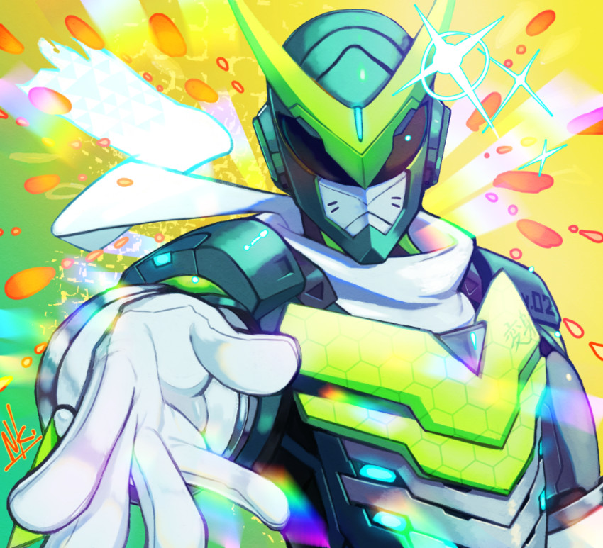 genji and sentai genji (overwatch and 1 more) drawn by nkatazmukai