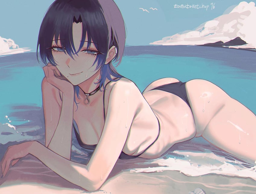 hiodoshi ao (hololive and 1 more) drawn by tomatoketchup96