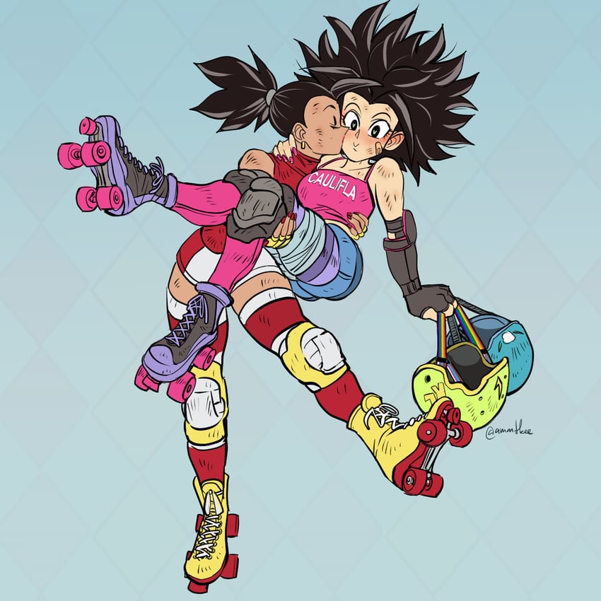 caulifla and kale (dragon ball and 1 more) drawn by amartbee