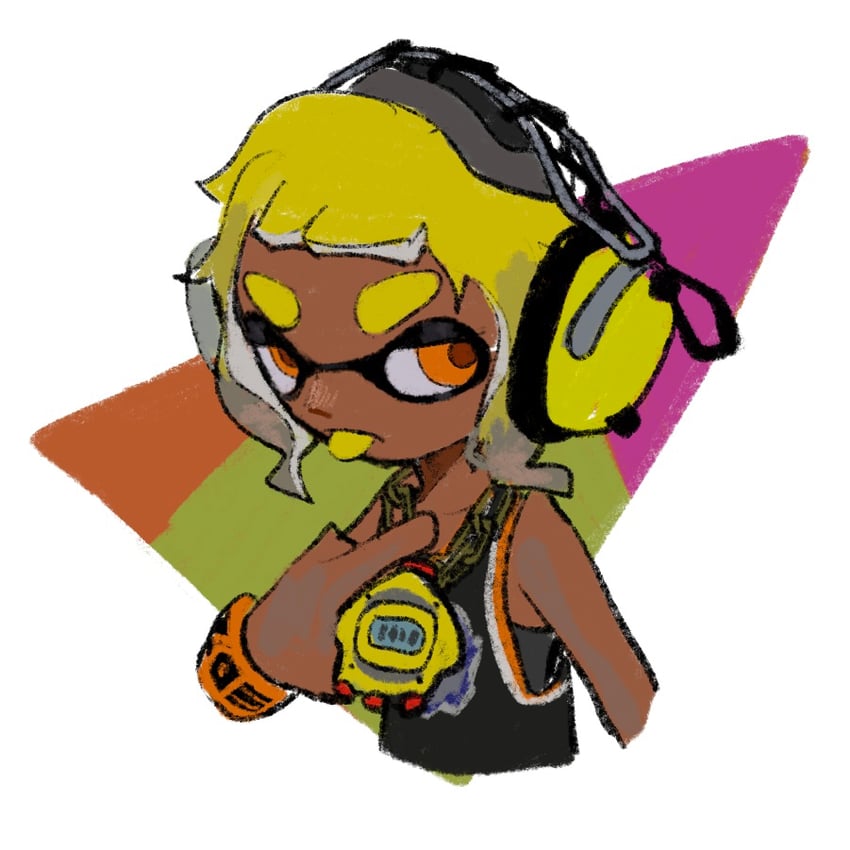 inkling player character and inkling girl (splatoon) drawn by hyper_chikuwabu