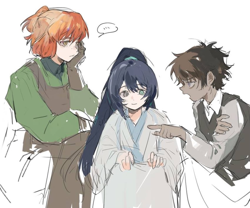 ishmael, hong lu, and heathcliff (project moon and 1 more) drawn by jingshenhuanghu