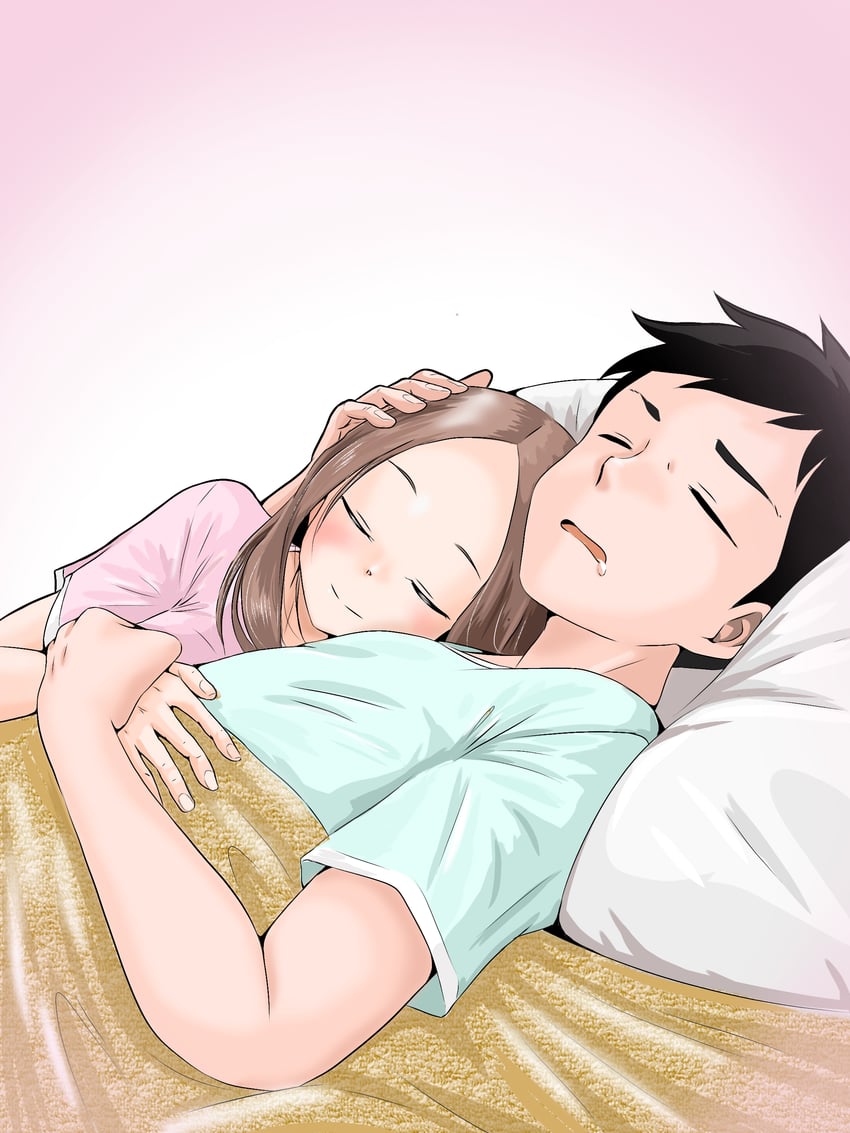 takagi-san and nishikata (karakai jouzu no takagi-san) drawn by hatomugi_(user_datj4345)