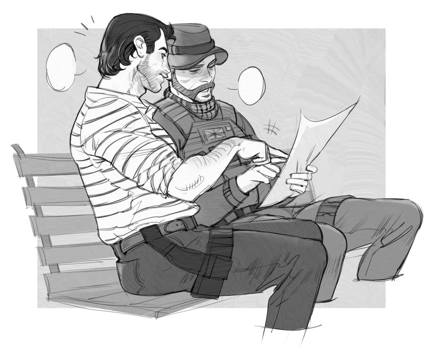 captain price and nikolai (call of duty and 1 more) drawn by sasha_shkret