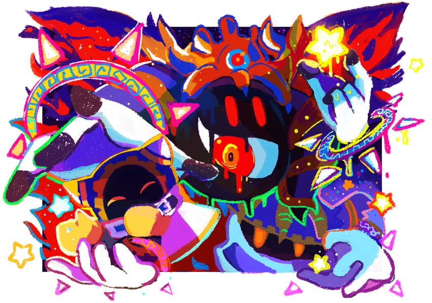 magolor and traitor magolor (kirby and 1 more) drawn by homriette