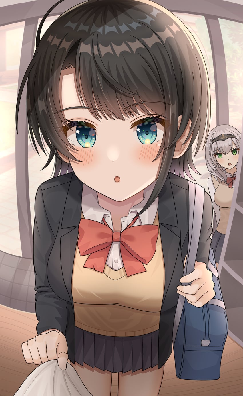 oozora subaru and shirogane noel (hololive) drawn by hisui_(user_zvkr2432)