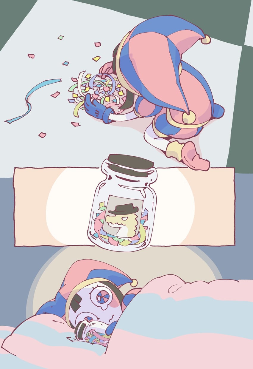 pomni and gummigoo (the amazing digital circus) drawn by yamechotin
