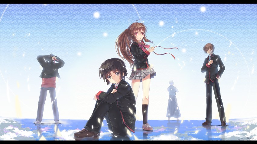 natsume rin, naoe riki, natsume kyousuke, inohara masato, and miyazawa kengo (little busters!) drawn by north_abyssor