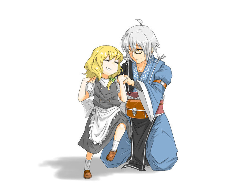 kirisame marisa and morichika rinnosuke (touhou) drawn by kieeyo