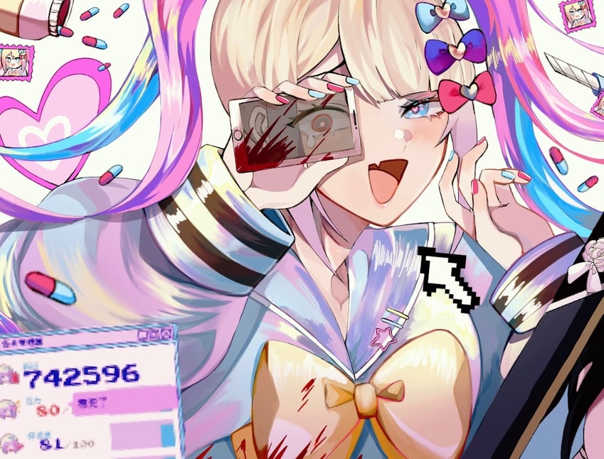 chouzetsusaikawa tenshi-chan and ame-chan (needy girl overdose) drawn by dongfangyuechu701