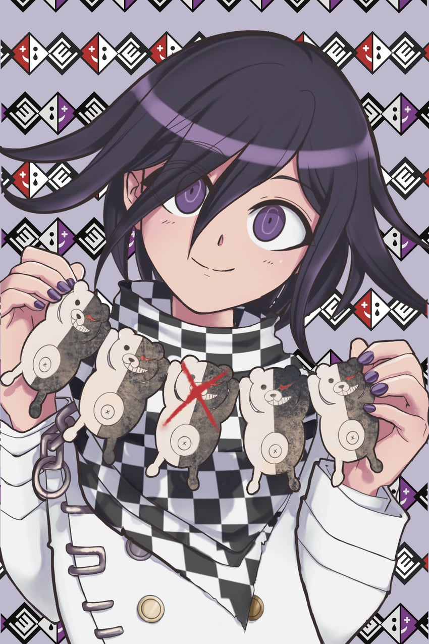 oma kokichi and monokuma (danganronpa and 1 more) drawn by stone_umbrella