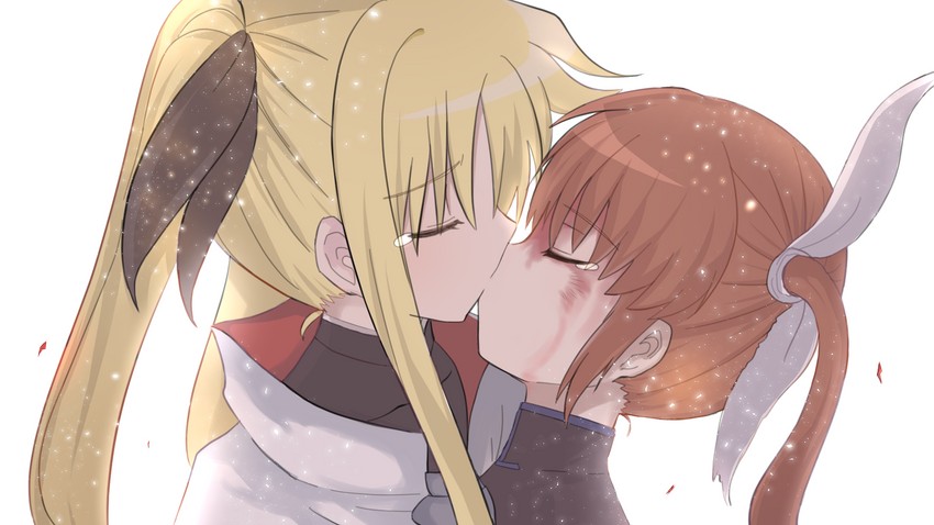 fate testarossa and takamachi nanoha (lyrical nanoha and 2 more) drawn by yachi696969