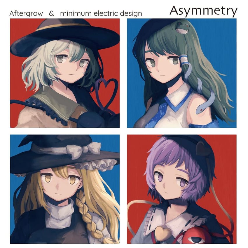 kirisame marisa, komeiji koishi, kochiya sanae, and komeiji satori (touhou and 1 more) drawn by kikurina