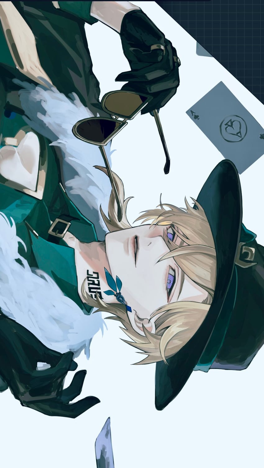 aventurine (honkai and 1 more) drawn by ha_ssss