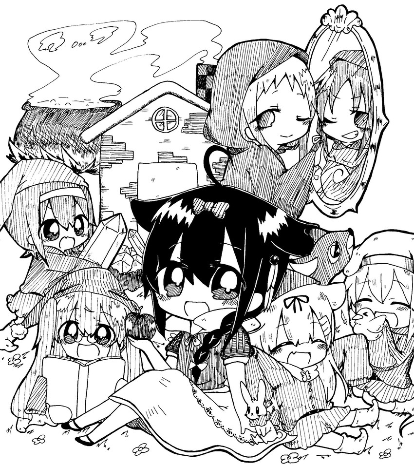 shigure, yuudachi, shigure kai ni, yuudachi kai ni, samidare, and 7 more (kantai collection and 1 more) drawn by jako_(jakoo21)