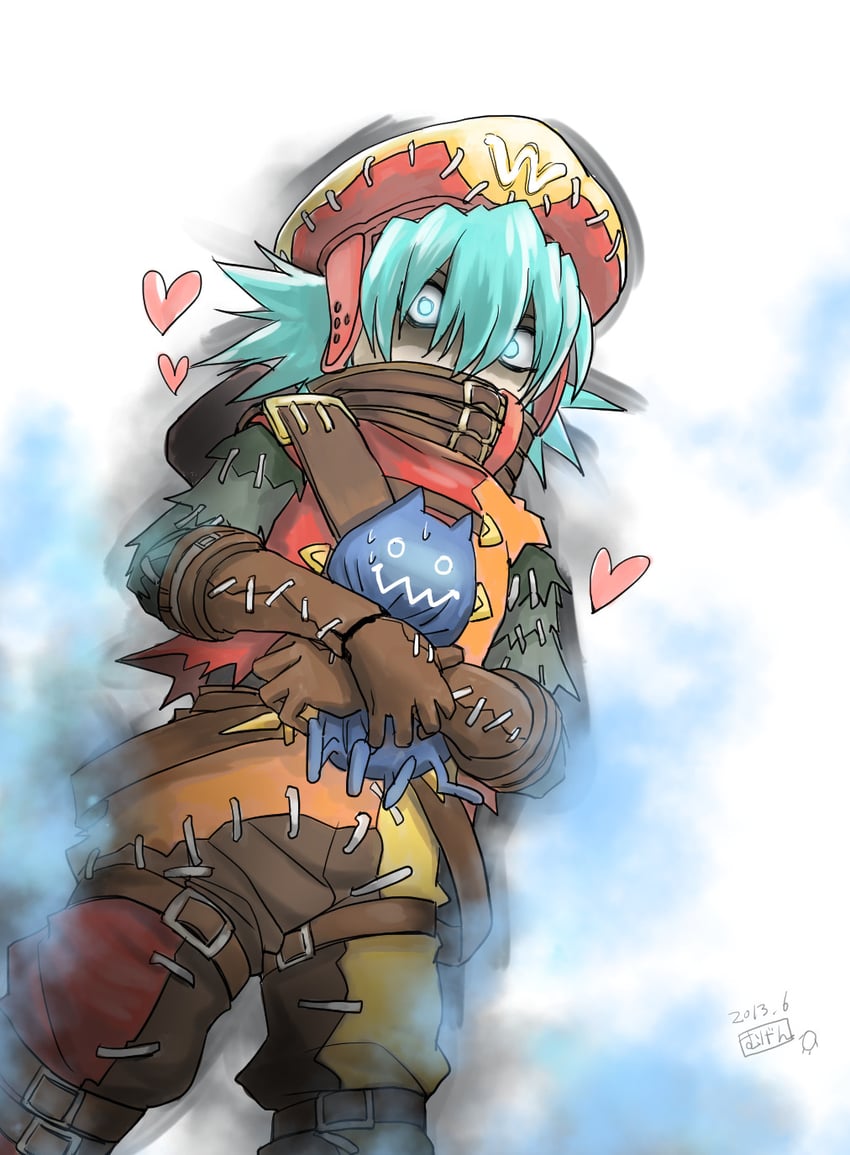 azure kite and chim chim (.hack// and 1 more) drawn by mugenegg