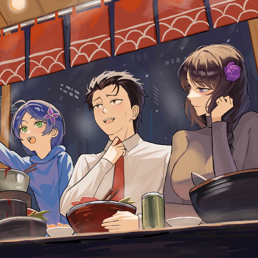 natsuki subaru, elsa granhilte, and meili portroute (re:zero kara hajimeru isekai seikatsu and 1 more) drawn by chii0m