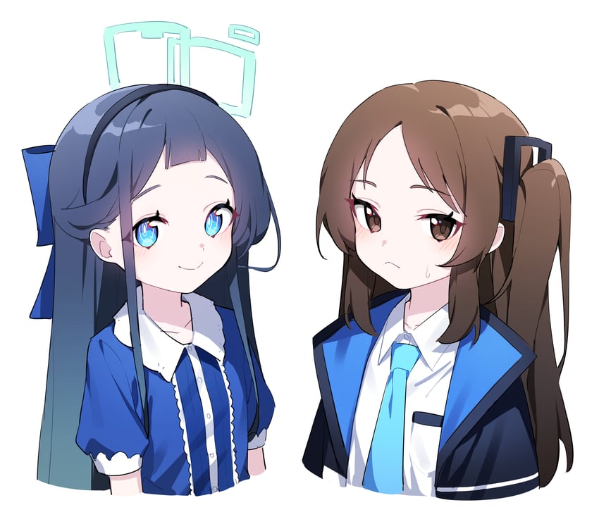 aris and tachibana arisu (blue archive and 2 more) drawn by honi_(honi1010)