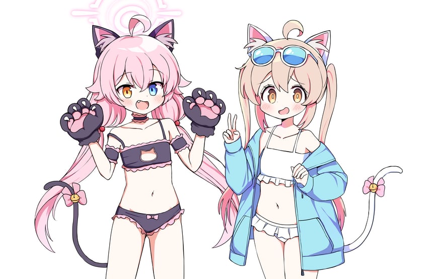 hoshino and oyama mahiro (blue archive and 1 more) drawn by yukki_bunny