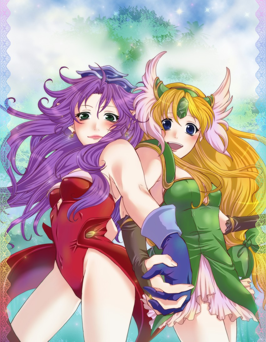 riesz and angela (macross and 3 more) drawn by suiju_mana