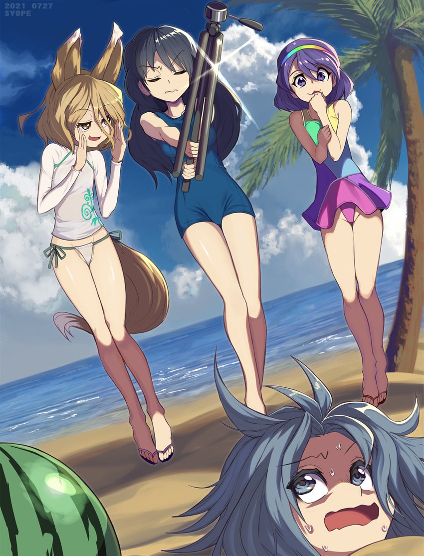 kudamaki tsukasa, iizunamaru megumu, tenkyuu chimata, and himemushi momoyo (touhou) drawn by syope