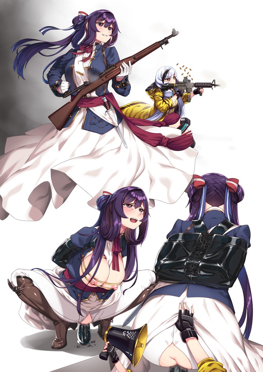 murakumo, springfield, ro635, and hie (original and 2 more) drawn by hiememiko