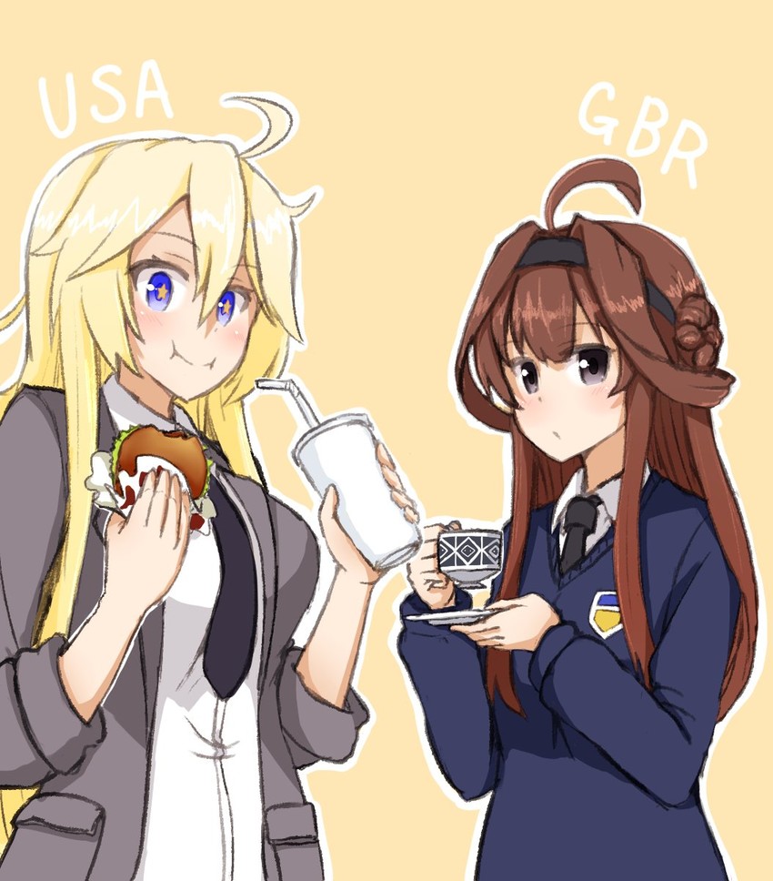kongou, darjeeling, iowa, and kay (kantai collection and 1 more) drawn by atsushi_(aaa-bbb)