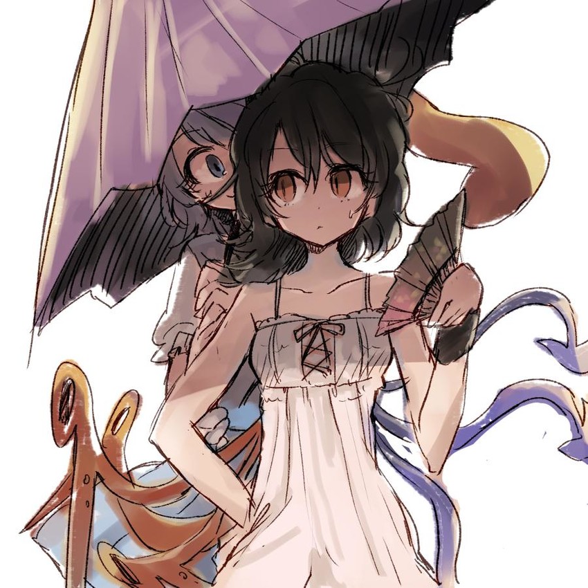 tatara kogasa and houjuu nue (touhou) drawn by hisona_(suaritesumi)