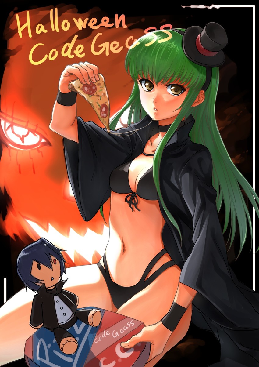 c.c. and lelouch vi britannia (code geass) drawn by isshi_pyuma