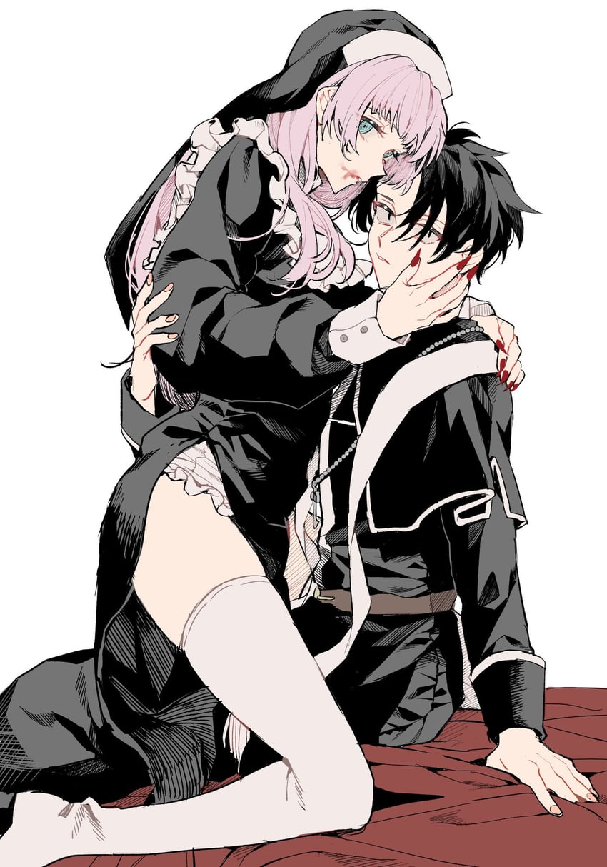 nanakusa nazuna and yamori kou (yofukashi no uta) drawn by funa2001