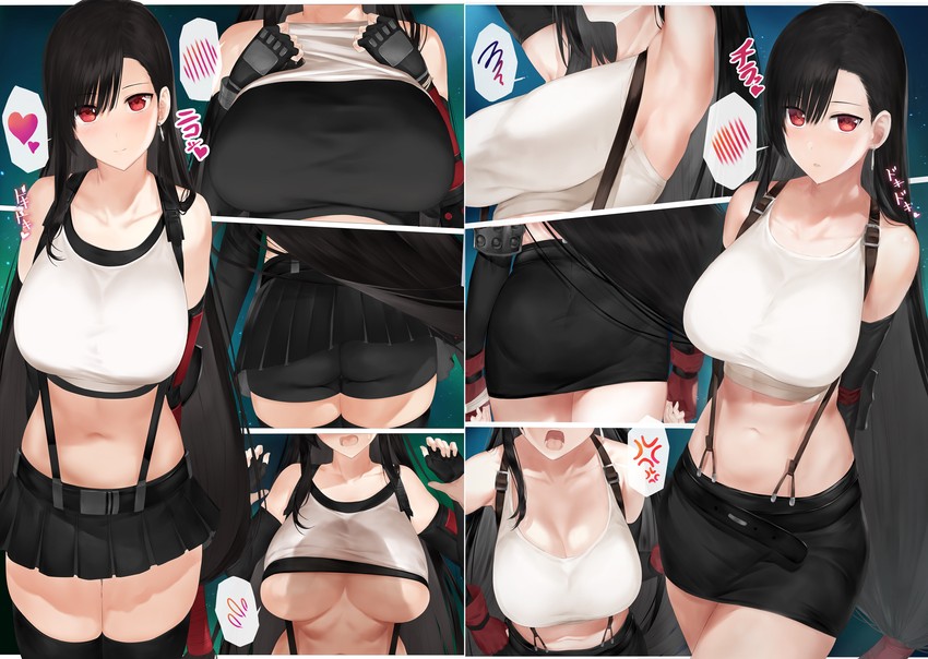 tifa lockhart (final fantasy and 2 more) drawn by akitaka_akita
