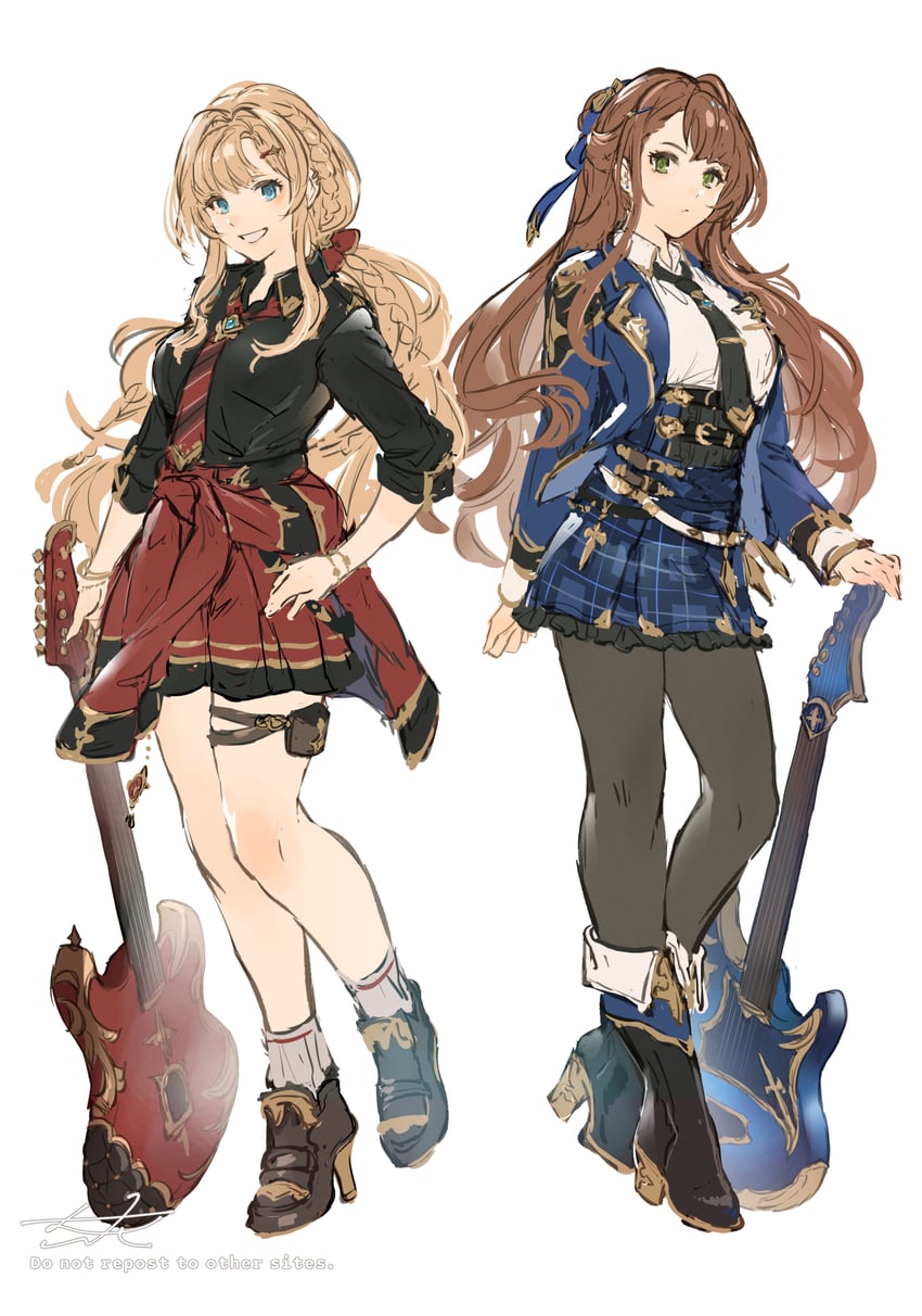 zeta and beatrix (granblue fantasy) drawn by hibana_(hibana_ztlv)