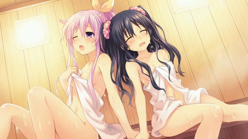 nepgear and uni (neptune and 1 more) drawn by tsunako