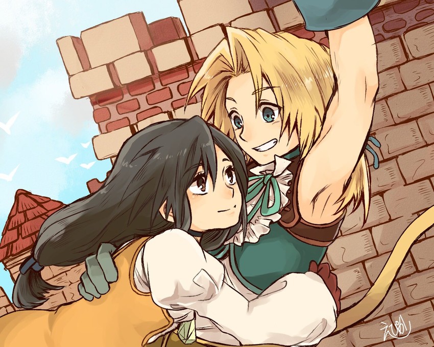 zidane tribal and garnet til alexandros xvii (final fantasy and 1 more) drawn by epikakh