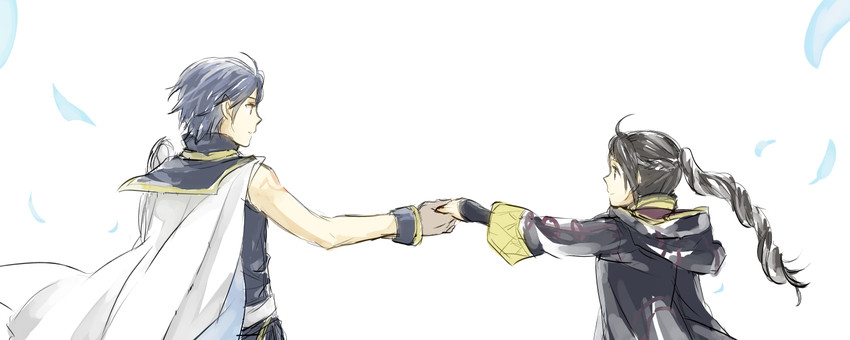 female robin and chrom (fire emblem and 1 more) drawn by nagare_00