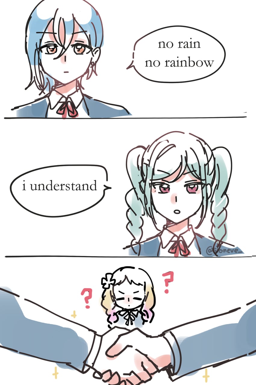 wakana shiki, onitsuka natsumi, and onitsuka tomari (love live! and 1 more) drawn by sioneve