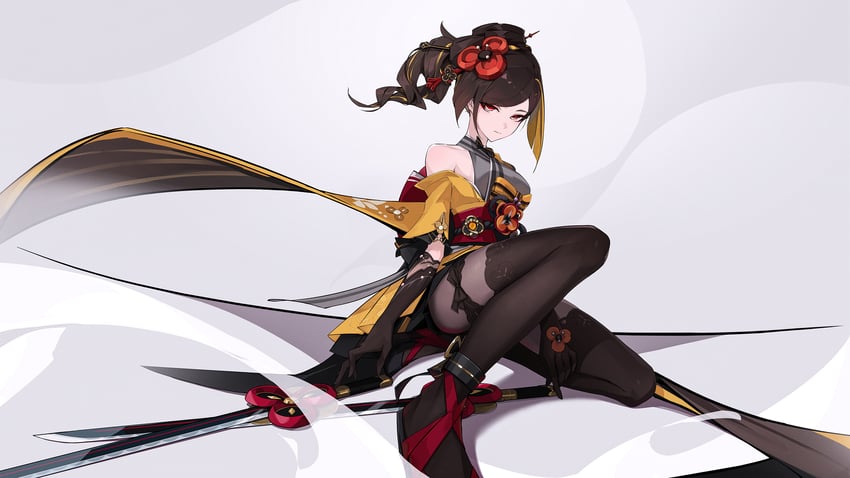 chiori (genshin impact) drawn by heitian_keji