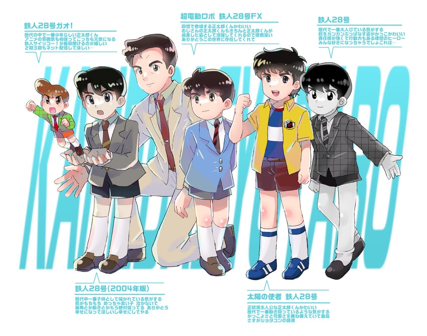 kaneda shoutarou (tetsujin 28-gou and 3 more) drawn by areare194