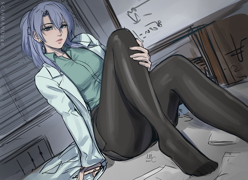 himuro ayame (rikei ga koi ni ochita no de shoumeishitemita) drawn by sciamano240
