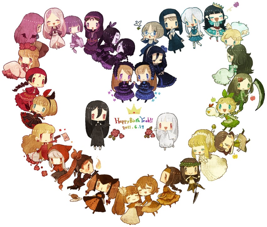 hortense, violette, elisabeth von wettin, elyse, schneewittchen, and 27 more (sound horizon and 9 more) drawn by madalshimo