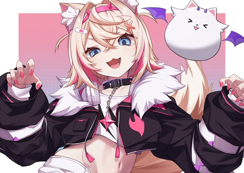mococo abyssgard and perroccino (hololive and 1 more) drawn by dot_keter