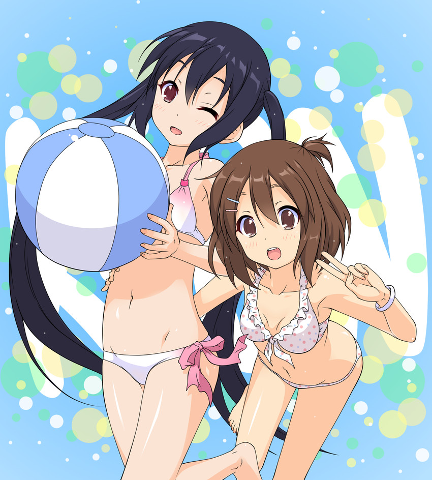 nakano azusa and hirasawa yui (k-on!) drawn by k10k