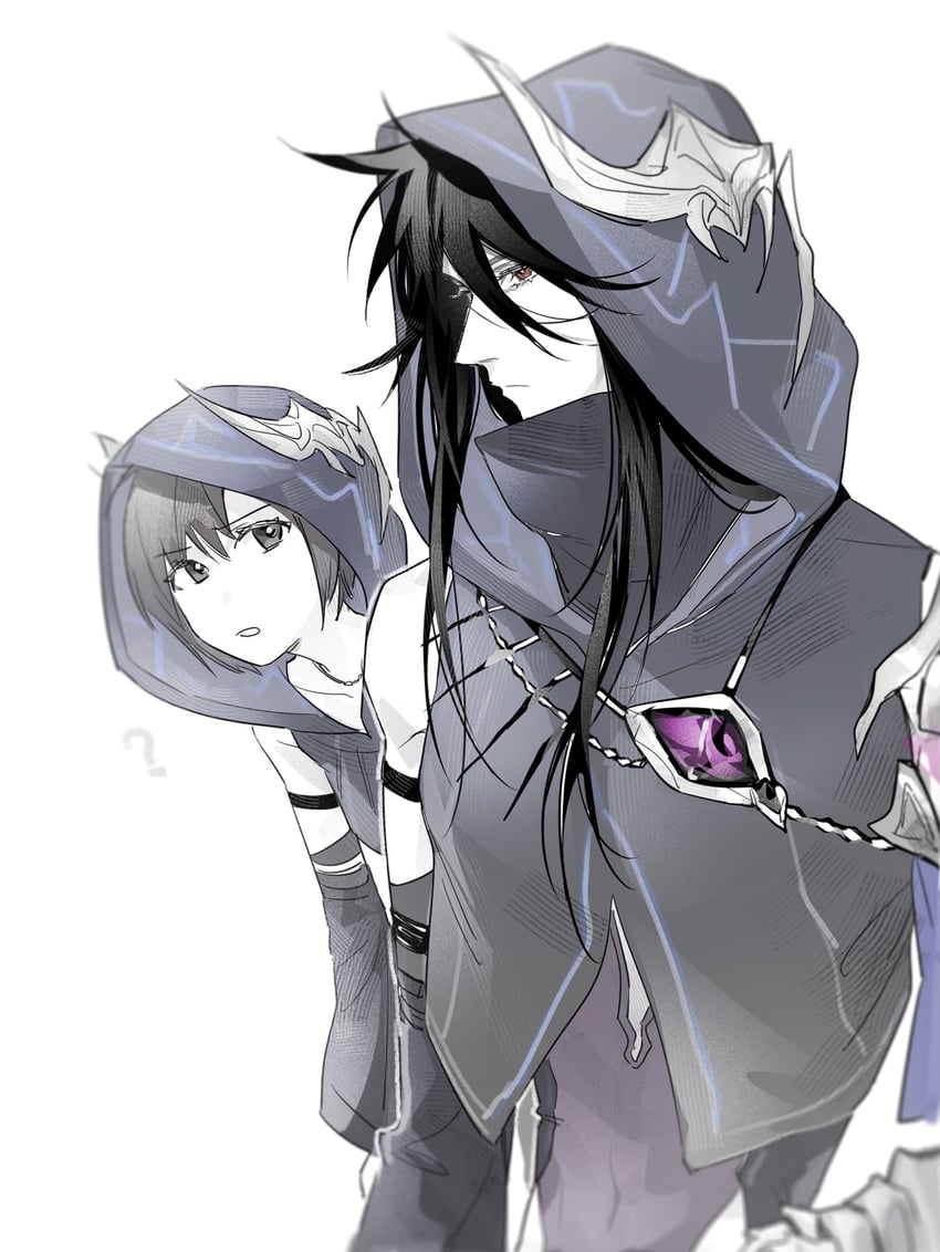 yuffie kisaragi and vincent valentine (final fantasy and 2 more) drawn by lily_(shio1006)